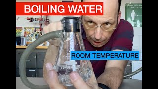 What are the bubbles in boiling water? How can you boil water at room temperature?