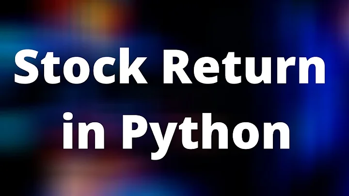 Calculate Return Series from Stock Price in Python (Data Science in Python)