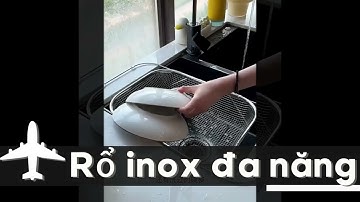 Tiện ích nhà bếp với rổ rửa rau inox đa năng