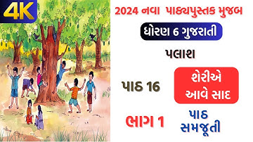 std 6 gujarati palash ch 16 dhoran 6 gujarati palash chapter 16 new book 2024 #palash #2024