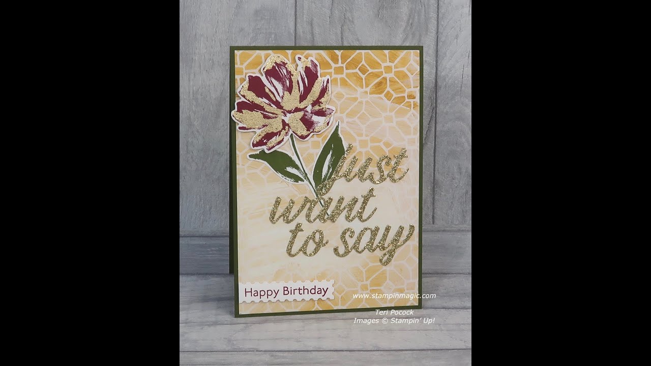 Art Gallery - Birthday Card using Gilding Flakes