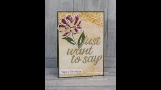 Art Gallery - Birthday Card using Gilding Flakes