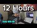 12 Hours of Deep Focus — No Talking, Just Pure Productivity ☕ | Study With Me (Pomodoro)