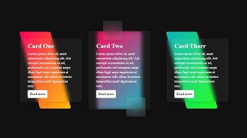 CSS3 Glowing Gradient Glassmorphism Card Hover Effects | Glass morphism | online Tutorials