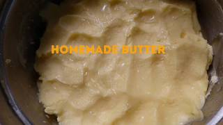 How to make Butter at home|| Curd Churning Method||Homemade Butter and Buttermilk||