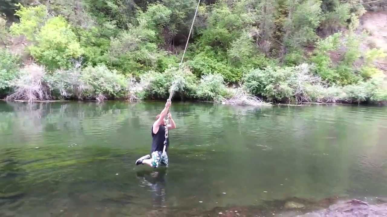 Provo River Rope Swing 2013 YouTube