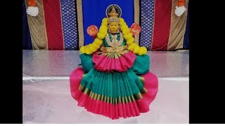 Quick and Easy Varamahalakshmi saree draping & decoration / How to drape saree for varalakshmi pooja