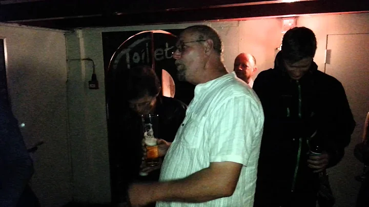 Kevin Beale and Richard Dunning Dad dancing at Lit...