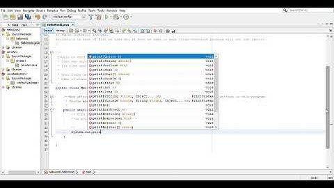First Program - Hello World - Java Tutorial - J2SE