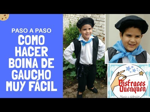 DIY. Como hacer BOINA DE GAUCHO muy fácil y rápido para Fiestas Patrias