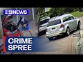 Luxury car stolen during week-long crime spree | 9 News Australia