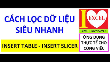 CÁCH LỌC DỮ LIỆU SIÊU NHANH - INSERT SLICER - I LOVE EXCEL !