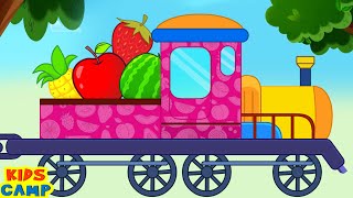 learn fruits name with the fruit train toddler learning video kidscamp