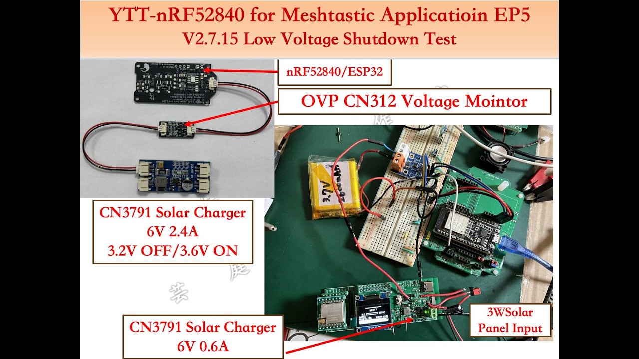 YTT-nRF52840 for Meshtastic Applicatioin EP5 - V2.7.15 Low Voltage Shutdown Test