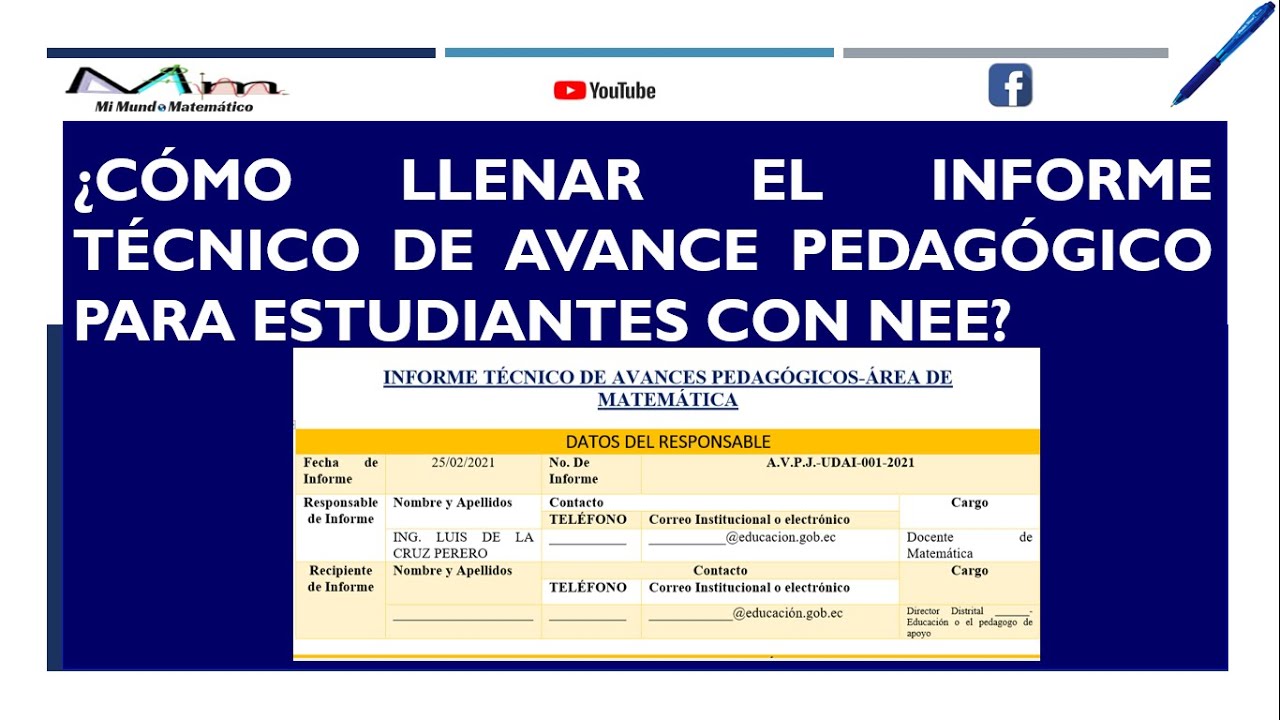 CÓMO LLENAR EL INFORME TÉCNICO DE AVANCE PEDAGÓGICO PARA ESTUDIANTES