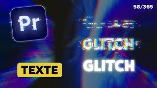 TRANSITION GLITCH POUR DU TEXTE | Tuto Premiere Pro