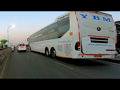 ybm-mercedes-benz-&-kaveri-volvo-b11r-celeste-bus-chase