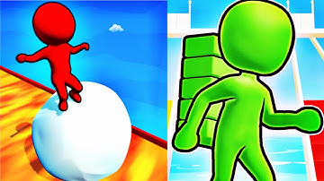 Snow race game play vs bridge race game play ▶️