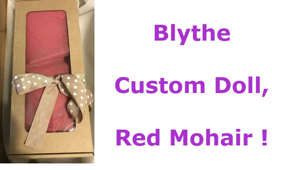 Blythe  Custom Doll,  Red Mohair !