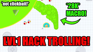 LVL1 SKIN HACK TROLLING MACRO HACKERS!! Agar.io Mobile - REVENGE COMEBACK - VIDEO SKIN TROLL -AGARIO