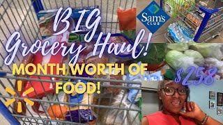 *BIG* WALMART + SAM'S CLUB GROCERY HAUL | MONTH WORTH OF FOOD! COME SHOP WITH US #vlogtober