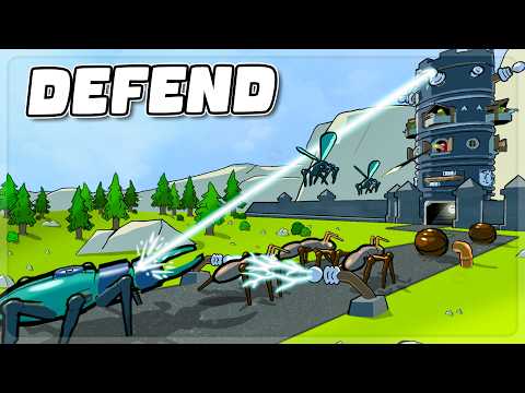 I MUST Upgrade My TOWER Fortress To Defend Against ENDLESS AI BUGS in Robugs