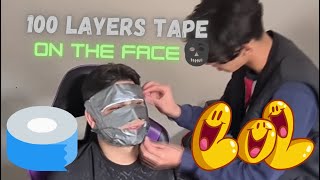 100 LAYERS DUCT TAPE MASK WOLFIE FIGHT ME