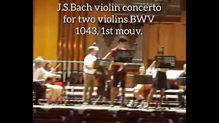 Yuki Serino Julian Kainrath Accademia d’archi di Bolzano Bach BWV 1043 1 mouv. 13 year’s old