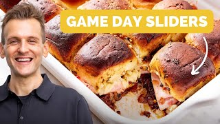 Ham & Onion Jam Sliders | Game day appetizer recipe!
