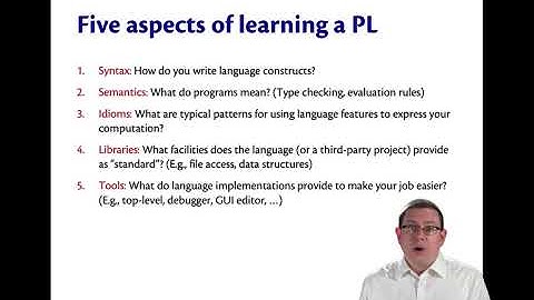 Five Aspects of Learning a Programming Language | OCaml Programming | Chapter 2 Video 1