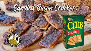 Super Easy Candied Bacon Crackers using both Regular and Vegan Bacon #recteq @recteq