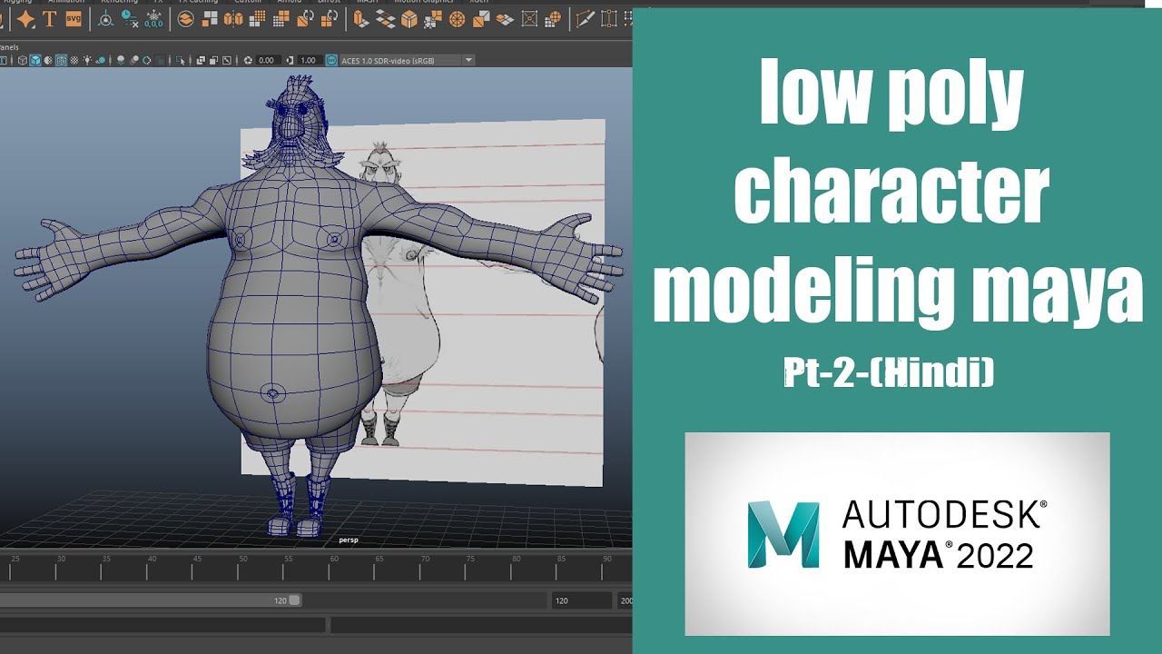 Low poly modeling | character modeling in Maya-pt-2-(Hindi) - YouTube