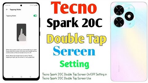 How To Tecno Spark 20c Double Tap Screen On/Off Setting(Uzzol Technology)
