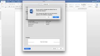 This video demonstrates how to change font type and size in word 2016
for mac, the default settings size.