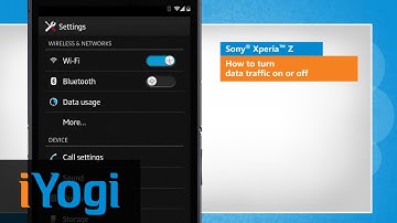 How to turn data  traffic on or off in Sony® Xperia™ Z :Tutorial
