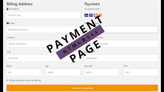 Create a Responsive Checkout Form using HTML & CSS   Responsive فقط ومتجاوبة مع كل الشاشات HTML & CS