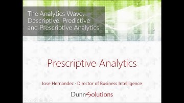 The  Business Analytics Wave 3: Prescriptive Analytics