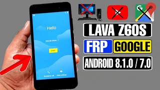 LAVA Z60S BYPASS GOOGLE ACCOUNT/FRP RESET | ANDROID 8.1.0/7.0 | LAVA Z60S FRP BYPASS WITHOUT PC