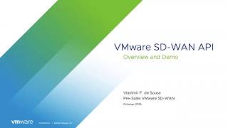 VMware SD-WAN Orchestrator API Overview and Demo
