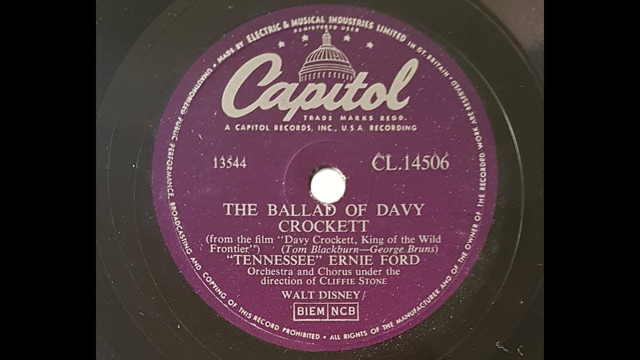 Tennessee Ernie Ford 'The Ballad Of Davy Crockett' 1956 78 rpm