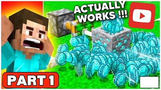 Trying Yt Shorts Minecraft Viral Hacks 🤩 | Minecraft Viral Hack PART 1