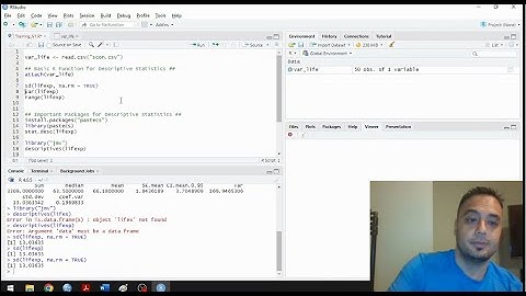 Standard Deviation, Variance, and Range in R