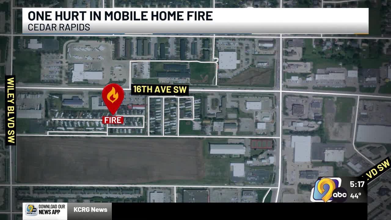 One Hurt in Mobile Home Fire - YouTube