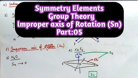 Part:05 • Improper axis of rotation (Sn) • Symmetry Elements • Group Theory