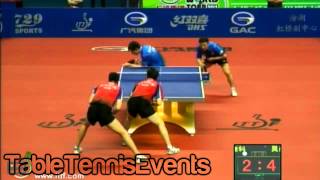 Zhang Jike/Ma Lin Vs Oh Sang Eun/Ryu Seung Min : 1/4 Final [China Open 2012]