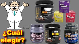 ¿Cuál es la mejor proteína del Dr. Simi? Simicomplex, Low o Zero Carb, Whey protein, Slender Blend