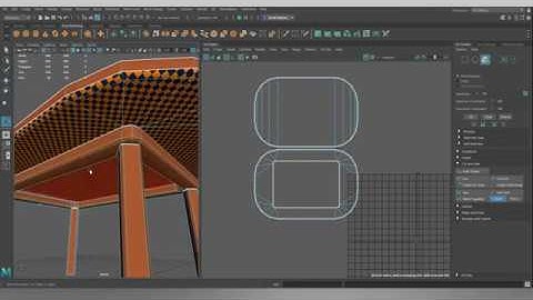Maya Modelling Tutorial - Table - Episode 7 - Planar and Cylindrical Unwraps in UV Maps
