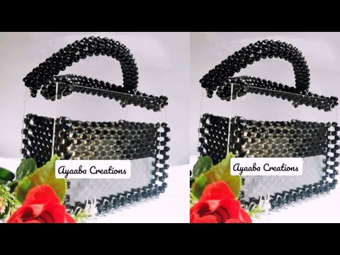 how to make a beaded bag//plate bag - YouTube