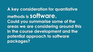 Dr James Abdey Q&A: Software and Statistical Research Methods