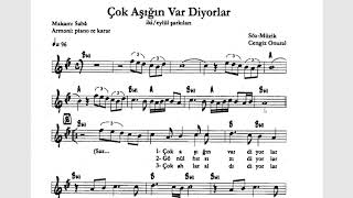 Çok Aşiğin Var Di̇yorlar Saba Şarki Solfej